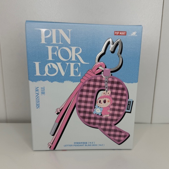 Pop Mart Labubu The Monsters Pin for Love Series Letter Pendant P Sealed Box - Picture 1 of 4